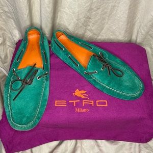 Green Etro MADE IN ITALY Drivers! Super comfortable suede